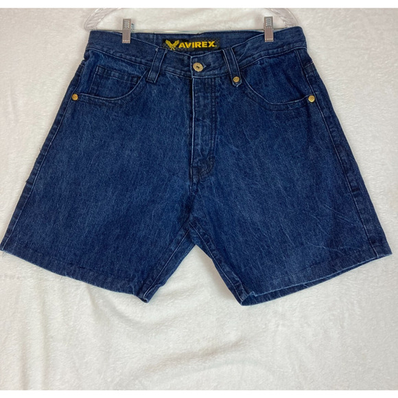 Avirex Dark Wash Blue Denim Mens Size 36x7 *READ* - Picture 2 of 12